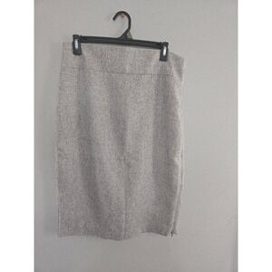 Express Gray Textured Side Zip Pencil Skirt Career Wear Size 12